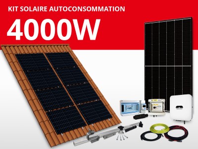 Kit solaire autoconsommation Huawei/Trina monophasé 4kW | Paysage 4 x 2