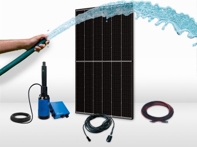 Kit pompe solaire immergée LORENTZ | 40m - 1m³/h