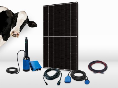 Kit pompe solaire immergée pour abreuvoir LORENTZ | 40m - 1m³/h