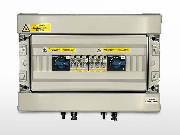 Coffret de sectionnement DC - 2 Entrée/Sortie + parafoudre | 1000V / 25A
