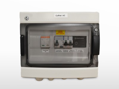 Coffret protection AC monophasé Enphase 4kVA + parafoudre | 30mA / 20A