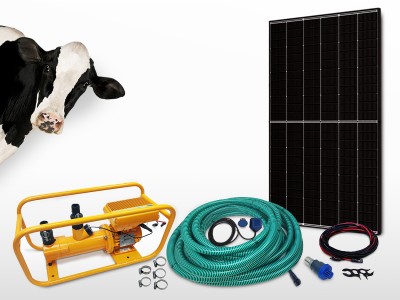 Kit motopompe solaire abreuvoir SOLARIS 500 - flotteur | 40m - 2,7m³/h