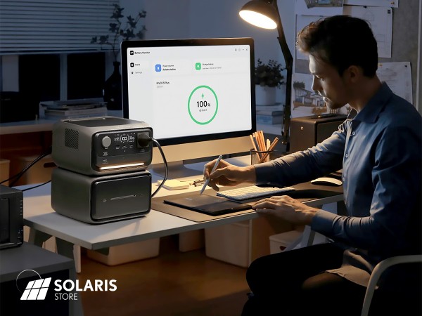 Station énergie portable EcoFlow RIVER 3 MAX PLUS au bureau