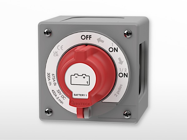 Coupe batterie bipolaire cadenassable UNIBATSWITCH 300A | 12 / 24V