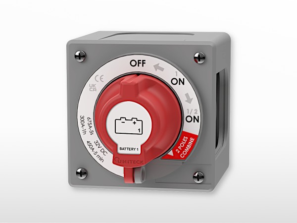 Coupe 2 batteries bipolaire cadenassable UNIBATSWITCH 300A | 12 / 24V