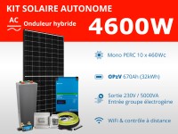 Kit solaire autonome 4600W - OPzV - Easysolar GX 5000VA | 230V / 32kWh