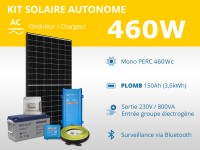 Kit solaire autonome 460W - Plomb Gel - Multiplus 800VA | 230V / 3,6kWh