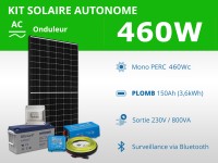 Kit solaire autonome 460W - Plomb Gel - Onduleur 800VA | 230V / 3,6kWh