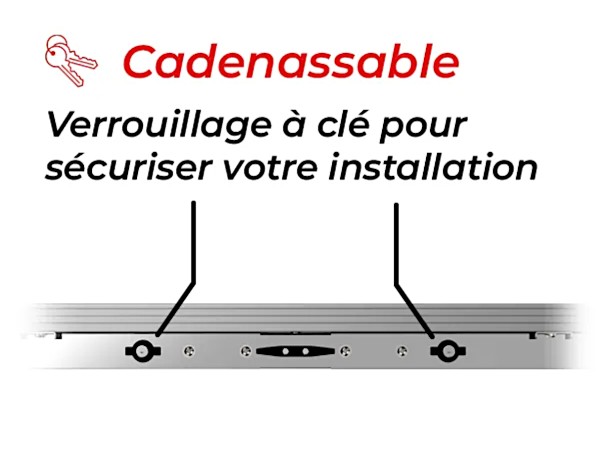 Cadenassable pour plus de sécurité