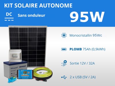 Kit solaire autonome 95W - Plomb 