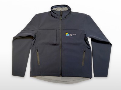 Veste softshell Solaris brodée doublée Bleu Navy | Taille XL