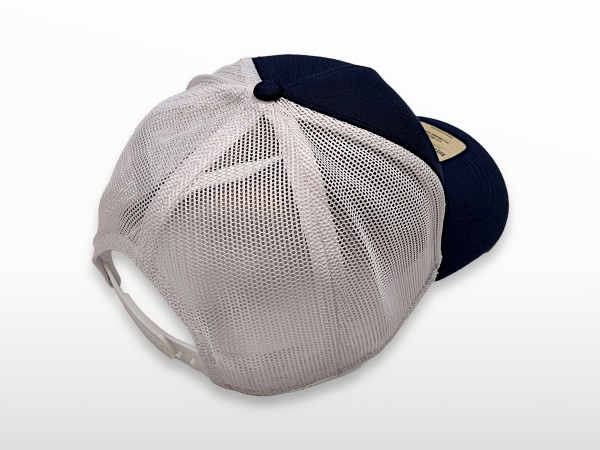 Casquette ventilée SOLARIS brodée Blanc / Bleu foncé | ventilée