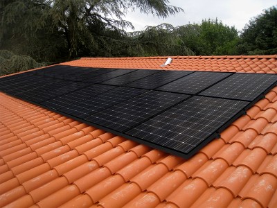 Fixation Toiture TUILE 2 x 10 panneaux solaires max-1160mm | Barre 40 x 1,24m