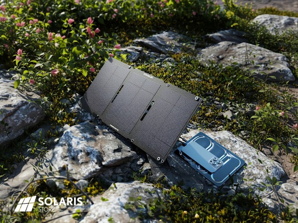 Panneau solaire flexible portable SUNSLICE Fusion Core 22W en rando