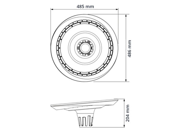 Dimensions Lampadaire solaire autonome LED