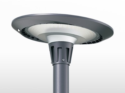 Lampadaire solaire autonome LED indirect - détection crépuscule | 25W / 2200lm