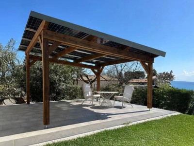 Pergola solaire autoconsommation monophasé 6kW | 18m²