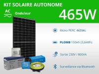 Kit solaire autonome 465W - Plomb - Onduleur 800VA | 230V / 3,6kWh