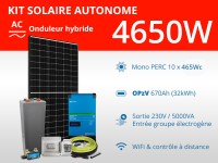 Kit solaire autonome 4650W - OPzV - Easysolar GX 5000VA | 230V / 32kWh