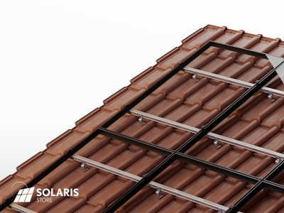 Extension toiture Tuile volige Esdec pour panneau solaire | Barre 2 x 1m