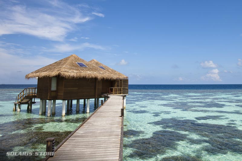 Alimentation de bungalow à l'énergie solaire sur l'île Maurice