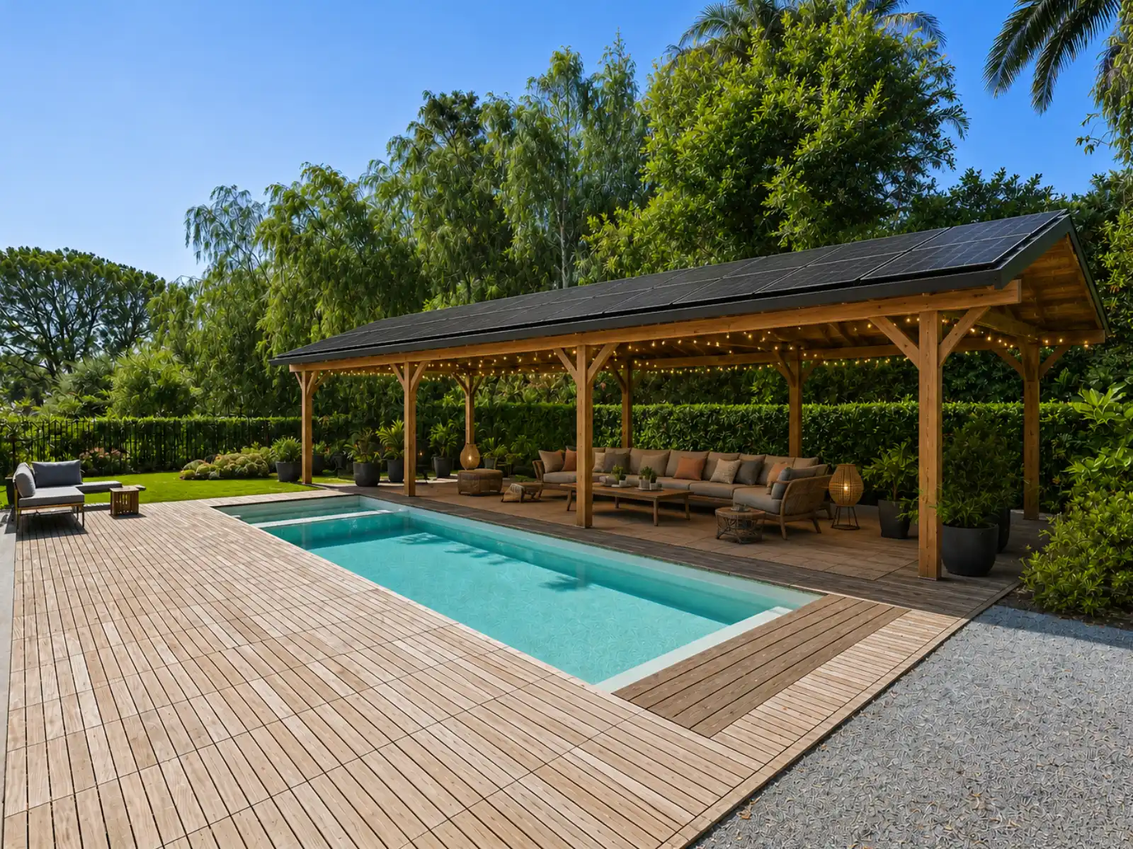 Abri et pergola solaire sur mesure pour aménager votre extérieur