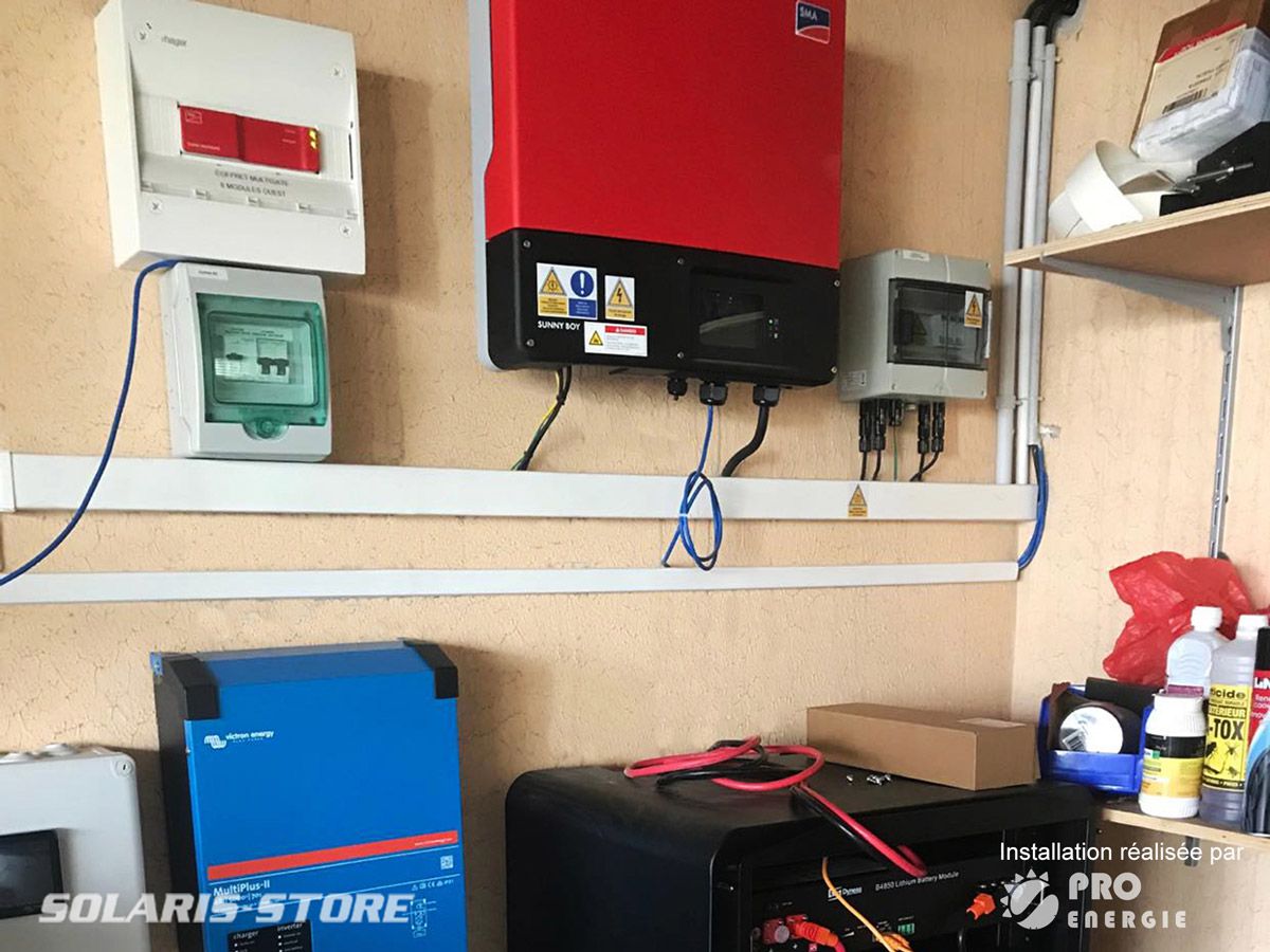 Installation solaire autoconsommation avec stockage Victron & SMA