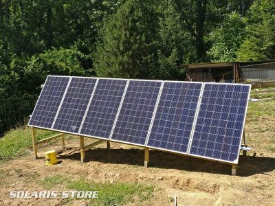 Rhone (69) / Installation dacute;une centrale solaire au sol compos&eacute;e de 6 panneaux photovoltaiques totalisant 1500Wc