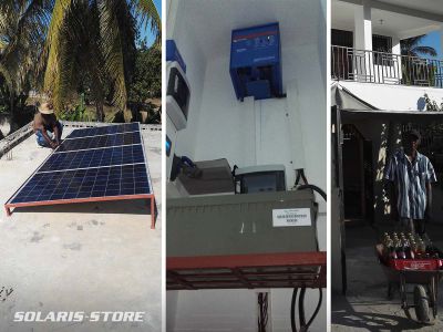 Installation de kit solaire autonome &agrave; Ha&iuml;ti r&eacute;alis&eacute; par la soci&eacute;t&eacute; Gressier Solar