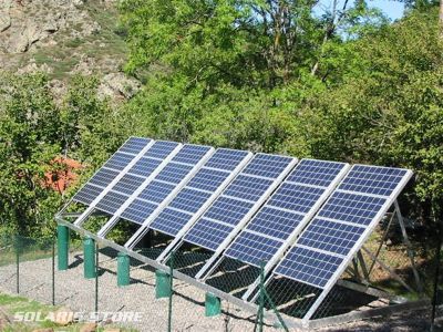 Haute-Loire (43) / Centrale solaire du Mas de Bonnefont totalisant 2100 Wc de panneaux solaires Tenesol (groupe Sunpower)