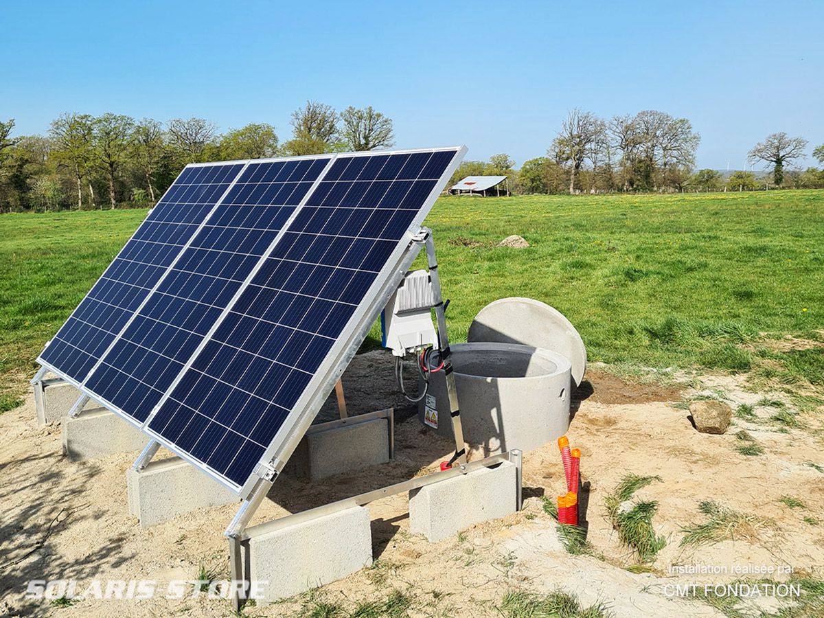 Exemples d'installation de pompage solaire