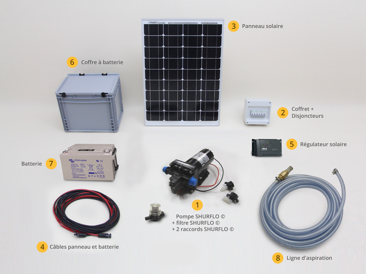 Kit D arrosage Solaire 95W 12V 19L mn Kit D arrosage Solaire 95W 12V 19L mn