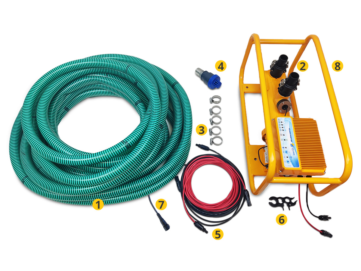 Composition motopompe solaire SOLARIS 500