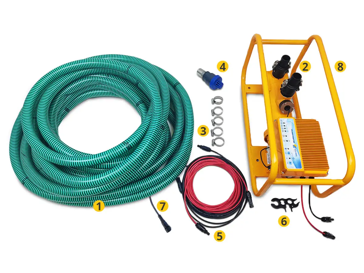 Composition motopompe solaire SOLARIS 500