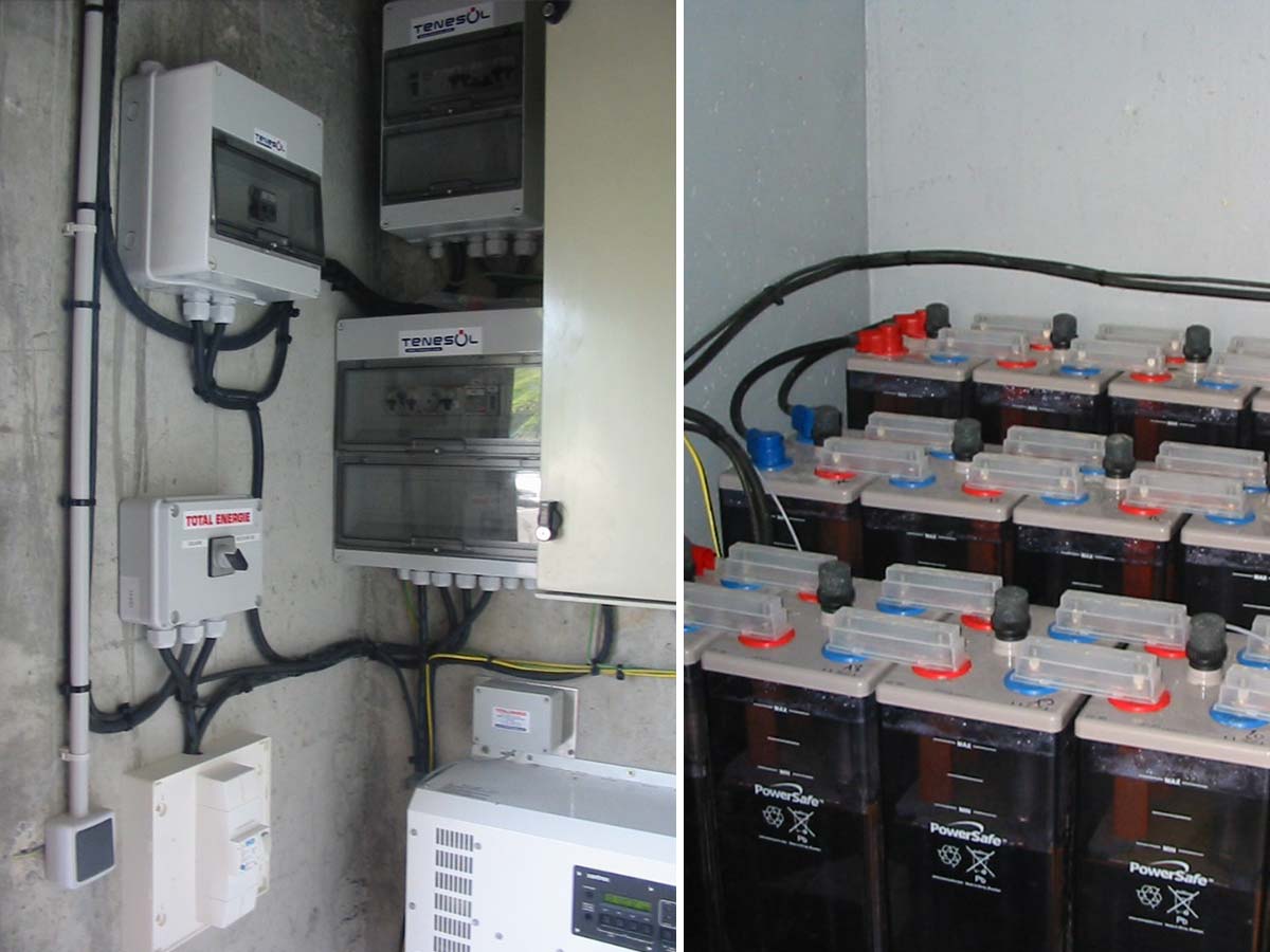 Installation régulation solaire et batterie TENESOL