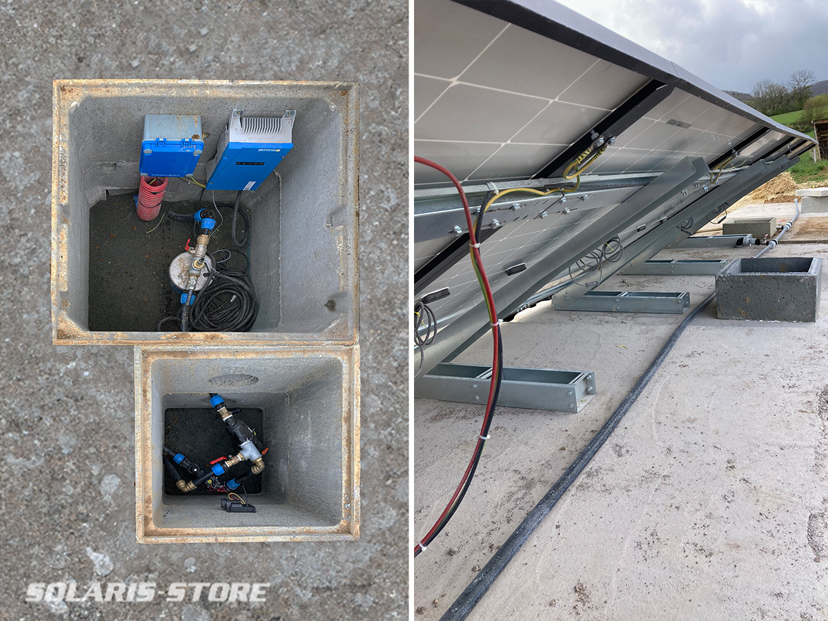 Panneaux solaires et contrôleur du système solaire goutte à goutte