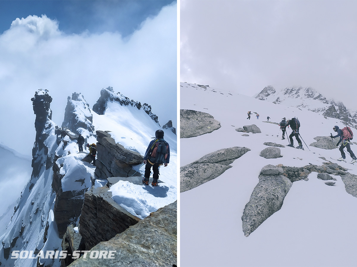 Panneau solaire portable en randonnée glaciaire