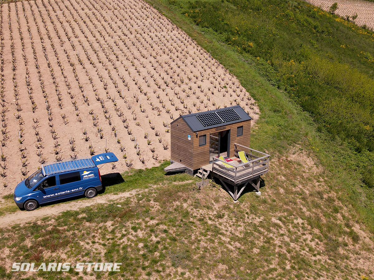 Installation SOLARIS sur tiny house autonome dans le Beaujolais (69)