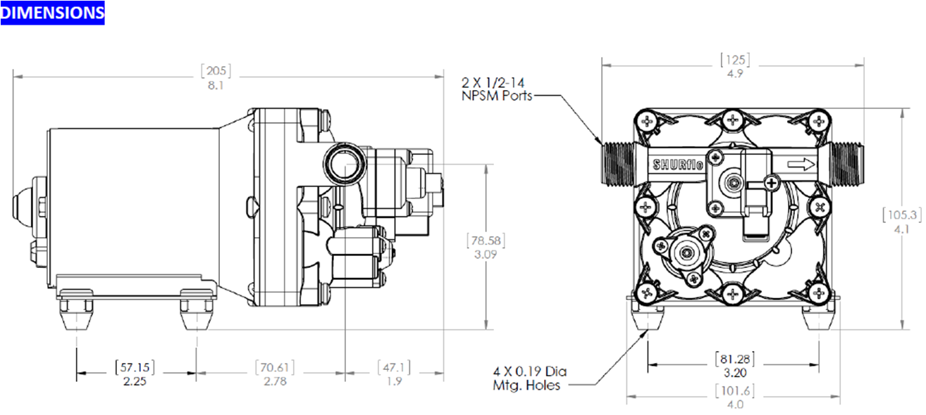 Dimensions pompage solaire pompe de surface