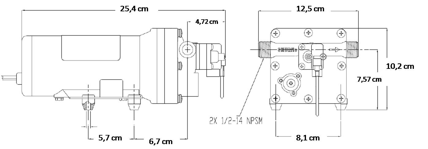 Pompe de surface 5040-2301-D01112V SHURFLO - Ecosolaire