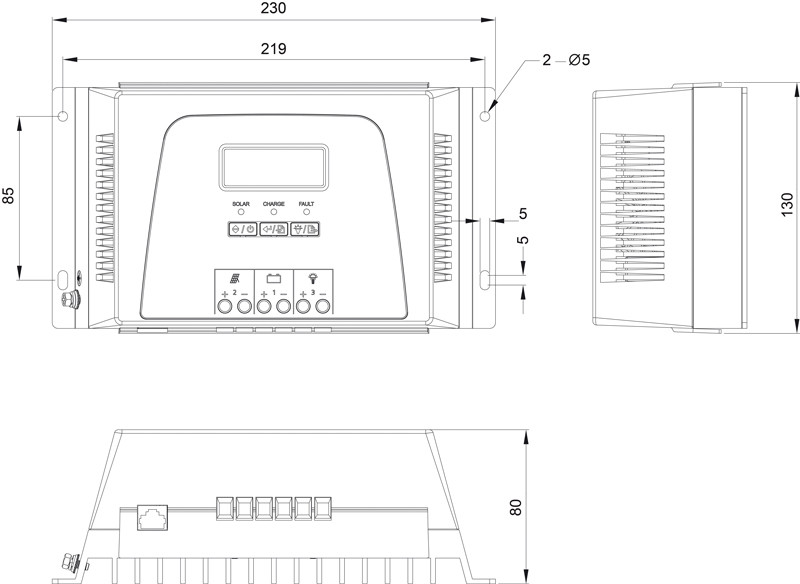 Plan technique STECA MPPT 1010