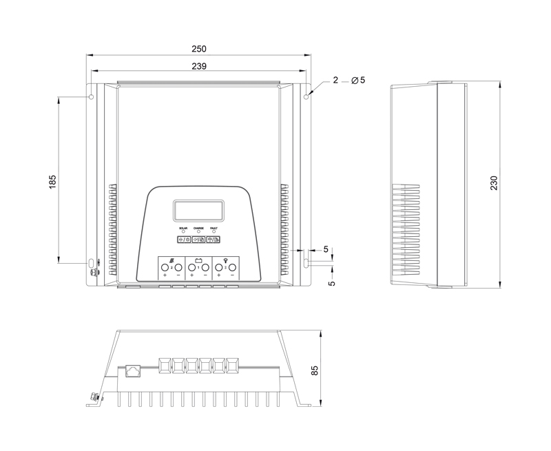 Plan technique STECA MPPT 1010